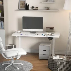 Vinsetto Schreibtisch 140 x 70 cm mit 4 Memory-Voreinstellungen Weiß