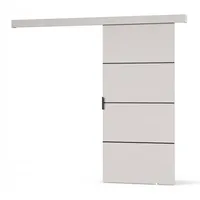 Schiebetür BUND 86/80 cm Kaschmir Schiebetürsystem mit SoftClose Laufschiene Set Schwebetür SoftStop - Beige