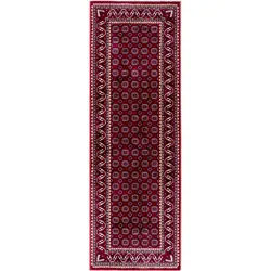 Teppich SEHRAZAT "Ornament 1358", rot, B:80cm H:10mm L:240cm, Kunstfaser, Teppiche, Kurzflor, Orient Ornament Optik, edler Glanz, weicher Flor