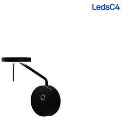 LEDS C4 LED Wand- und Leseleuchte INVISIBLE READER SHORT, 20.3cm, mit Touch-Dimmer, verstellbar, schwarz, 11.2W 2700K 511lm 94° LEDS-05-7382-05-05