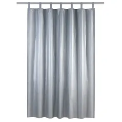 Vorhang, grau, Schlaufenaufhängung, Schlaufen, Polyester, Gardinen