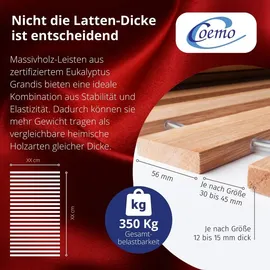 Coemo Rollrost DELUXE naturbelassen 90 x 190 cm