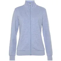 bench. loungewear Sweatjacke Damen hellblau meliert Gr.48/50