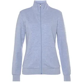 bench. loungewear Sweatjacke Damen hellblau meliert Gr.48/50