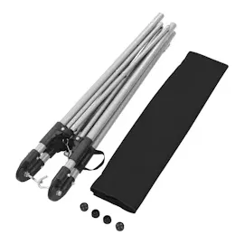 vidaXL Hängematte mit faltbarem Ständer Schwarz