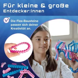 cbionic Flexibles Klemmbaustein-System 2-in-1 Seepferdchen 128-tlg.