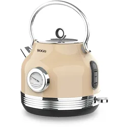 SOGO RETRO Serie Wasserkocher beige 1.8 L Kapazität