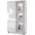 Vladon Standvitrine Denjo 71 x 129 x 35 cm Braun/Weiß