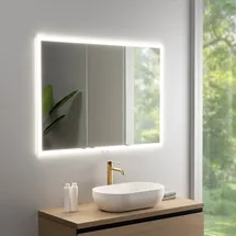rivea Dia Spiegelschrank B: 120 cm mit 3 Türen, mit umlaufender Beleuchtung, für die Schweiz, BR0547MI+BN0479MI,