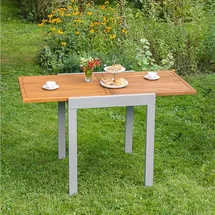 Merxx Gartentisch 130 x 65 x 75 cm beige/silber