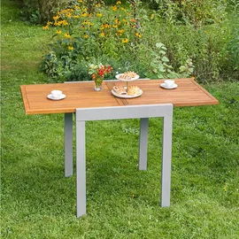Merxx Gartentisch 130 x 65 x 75 cm beige/silber