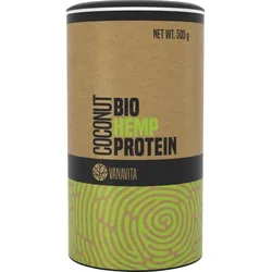 VanaVita Hemp Protein BIO Hanfprotein in BIO-Qualität Geschmack Coconut 500 g