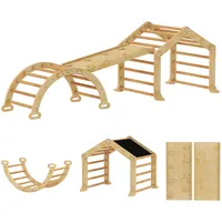 aiyaplay Kletterbogen 9-in-1 Naturholz