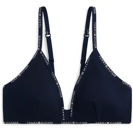 Tommy Hilfiger Damen BH Bralette Triangle mit Logo, Blau (Dark Night Navy), S - S