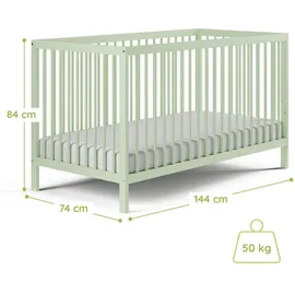 Kids Collective Gitterbett Grün 70 x 140 cm