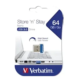 Verbatim Store 'n' Stay Nano 64GB blau USB 3.0