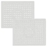 Anseom 2 Stück Spülbeckeneinlage Gummi Spülbeckenmatte Spülmatte für Spülbecken Einlage Matte Küche Rutschfeste Abtropfmatte für Spülbecken Waschbecken Spülmatte für Geschirr,31 x 26 cm (Weiß)