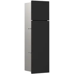 Kronenbach Cube Design WC-Modul 60 cm - Unterputz, Glasfront, Anschlag rechts, Accessoires, schwarz matt