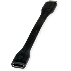 ROLINE Kabeladapter USB4 Gen3x2 40Gbit/C-C ST/BU Flach - Kabel - Digital/Daten