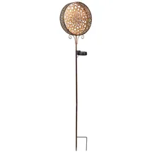 garden hero LED Solar Gartenstecker Rostlook 20,5 x 5,5 x 98 cm inkl. Spritzwasserschutz braun