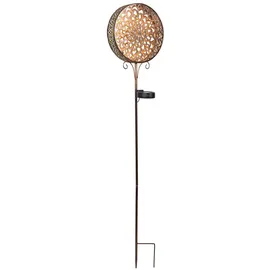 garden hero LED Solar Gartenstecker Rostlook 20,5 x 5,5 x 98 cm inkl. Spritzwasserschutz braun