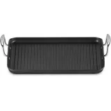 Le Creuset Grillplatte mit Rillen, Pfanne + Kochtopf, Schwarz