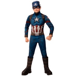 Rubie ́s Kostüm Avengers Endgame – Captain America Kostüm für Kind, Hochwertiges Superheldenkostüm im Look des finalen Avengers-Films blau