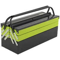 Baumarktplus Werkzeugkiste 53x20x21cm 22L Stahl lackiert klappbarer Griff leer