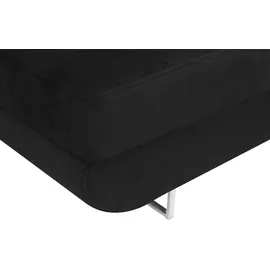 torana Ecksofa Aller L-form mit Schlaffunktion und Bettkasten in Schwarz (Jasmine 100), Links Ottomane