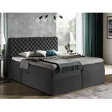 xlmoebel Chesterfield 180 x 200 cm Grau