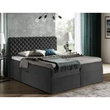 xlmoebel Chesterfield 180 x 200 cm Grau