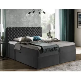 xlmoebel Chesterfield 180 x 200 cm Grau