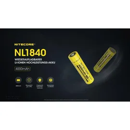 Nitecore NL1840 18650 4000 mAh 1 St.