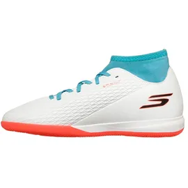 SKECHERS Hallenfußballschuhe White/Türkis/Pink 34