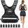 Vevor Gewichtsweste Verstellbar mit 8 Gewichtsbeuteln à 2 lbs für Individuelles Training, X-förmige Fitnessweste mit Reflektorstreifen und Schnallenriemen für Krafttraining Laufen und Joggen Schwarz