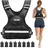 Vevor Gewichtsweste Verstellbar mit 8 Gewichtsbeuteln à 2 lbs für Individuelles Training, X-förmige Fitnessweste mit Reflektorstreifen und Schnallenriemen für Krafttraining Laufen und Joggen Schwarz