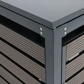 Mendler Mülltonnenverkleidung HWC-K14 119 x 140 x 102 cm anthrazit