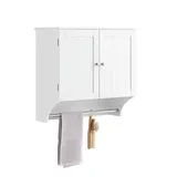 SoBuy Hängeschrank, Weiß, Holzwerkstoff, Metall, 60x60x30 cm,