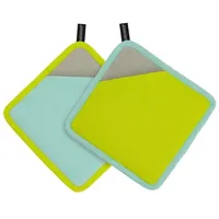 REMEMBER Topflappen 2er Set Lemon - 100% Baumwolle - Gestreife Topflappen