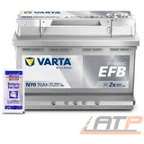 VARTA DYNAMIC EFB AUTOBATTERIE 12V 70Ah STARTER 760A N70 + 10g BATTERIE-POL-FETT