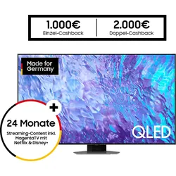 SAMSUNG GQ98Q80CAT QLED TV (Flat, 98 Zoll / 247 cm, UHD 4K, SMART TV, Tizen)