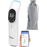 Newgen Medicals Medizinisches 3in1-Infrarot-Thermometer, App, Oberflächen-Messung
