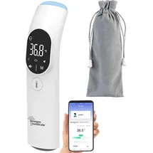 Newgen Medicals Medizinisches 3in1-Infrarot-Thermometer, App, Oberflächen-Messung