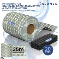 eloneo Sichtschutzstreifen 35 x 19 cm Rattan hell 1 St.