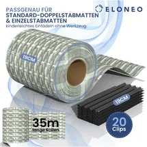 eloneo Sichtschutzstreifen 35 x 19 cm Rattan hell 1 St.