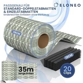eloneo Sichtschutzstreifen 35 x 19 cm Rattan hell 1 St.