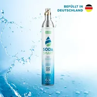 CO2 Zylinder für SodaStream* 60L Voll (zB Crystal) Kohlensäure 425g+25g Reserve