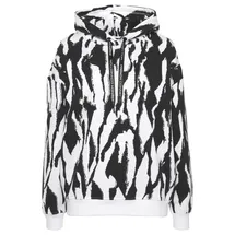 French Connection Hoodie Allover Print Schwarz/Weiß 32/34