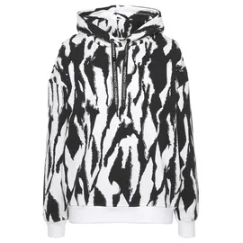 French Connection Hoodie Allover Print Schwarz/Weiß 32/34