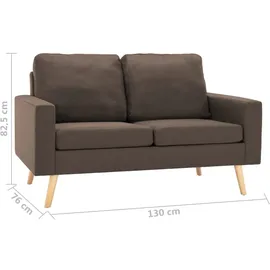 vidaXL 2-Sitzer-Sofa Braun Stoff